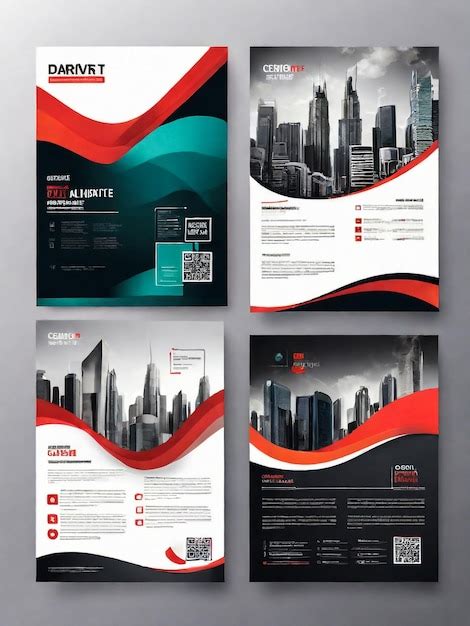 Abstract Geometric Business Vector Template For Brochure Annual Report