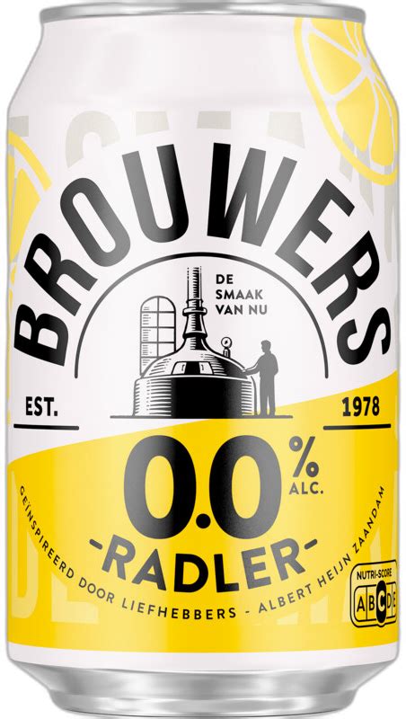 Prijs Blikje Van 0 33 Liter Brouwers Radler 0 0 Biernet Nl