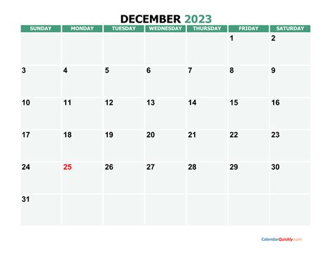 December 2023 Calendars | Calendar Quickly