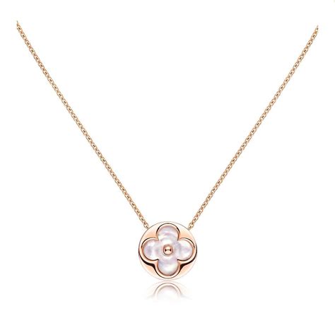 Products By Louis Vuitton Color Blossom Sun Pendant Pink Gold And White Mother Of Pearl