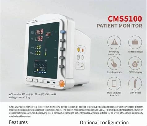 Cms Contec Para Patient Monitor Display Size Inch Led At