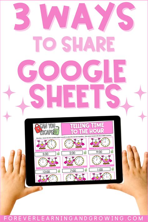 3 Ways to Share Google Sheets Activities - Forever Learning and Growing