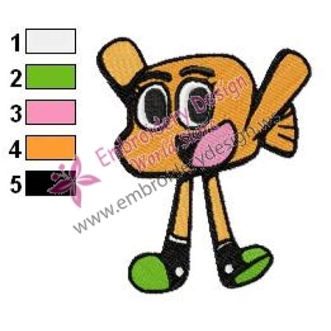 Darwin Watterson Gumball Embroidery Design