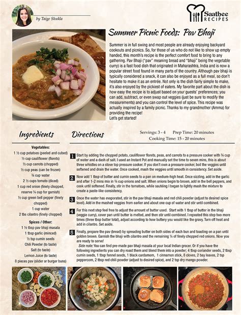 Saathee Recipes Pav Bhaji Saathee Magazine