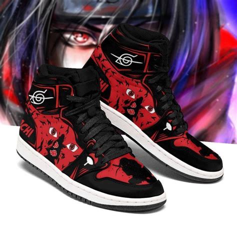 Naruto Itachi Uchiha Susanoo Sharingan Eyes Air Jordan 1 High Sneakers