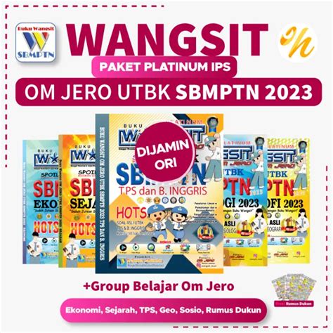 Buku Wangsit 2023 Snbt Utbk Sbmptn Ips 2023 Platinum Ips Soshum Om Jero