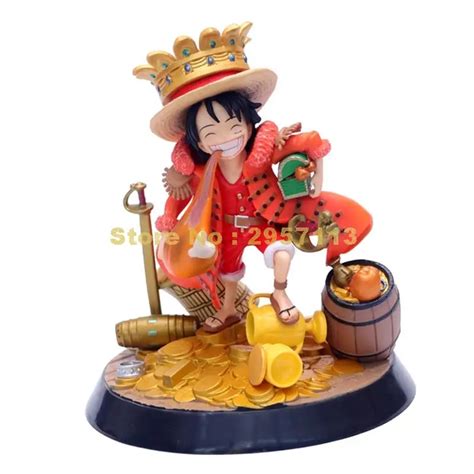 Anime Um Peda O Macaco D Luffy Palha Chap U Tesouro Pvc Figura De A O