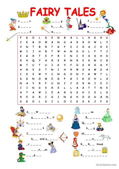 Carole Word Search Puzzle Diagram Albino Fairy Tale Activities The