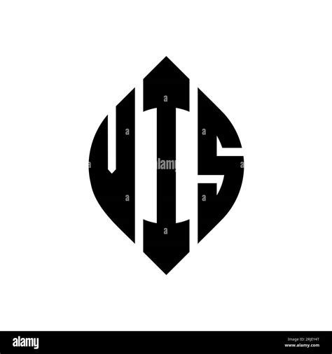 Vis Circle Letter Logo Design With Circle And Ellipse Shape Vis