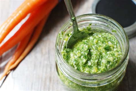 Carrot Top Pesto Recipe 15 Ways To Use Pesto Snacking In Sneakers