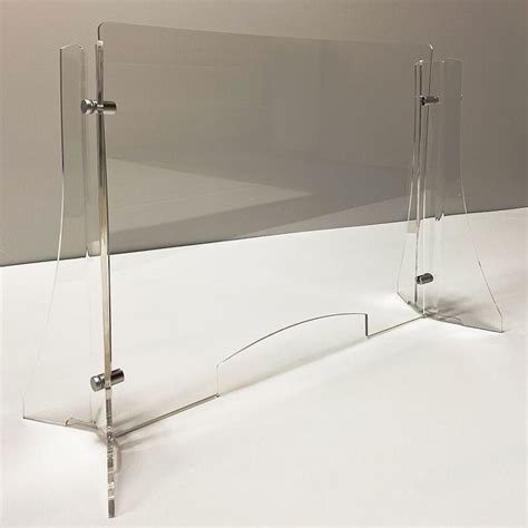 Clear Acrylic Sneeze Guard With Molded Acrylic Side Legs Economy