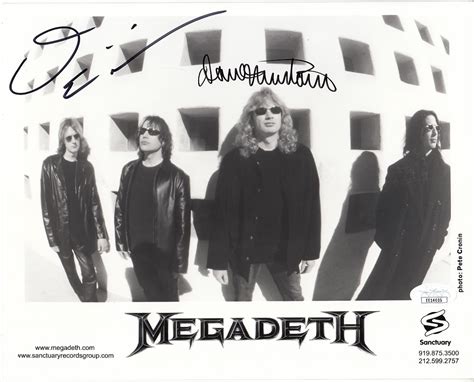 Dave Mustaine And David Ellefson Autographed Megadeth X