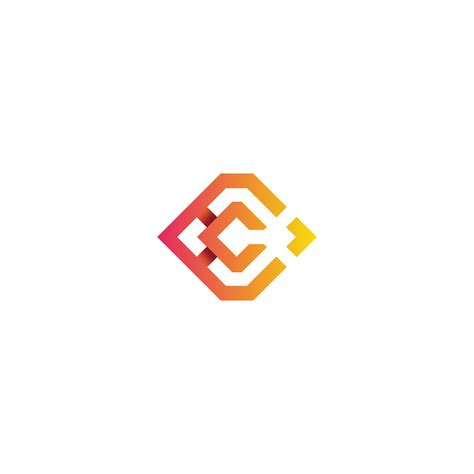 Letter CC Crypto Modern Initial Minimailst Logo Design Linked Circle
