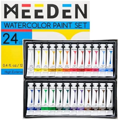 MEEDEN Watercolor Paints Non Toxic 24 X 12ml 0 4oz Lightfastness Water