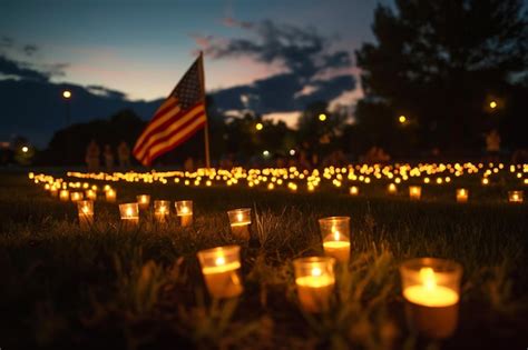 Premium Photo Candlelight Vigil For Fallen Soldiers Memorial Day