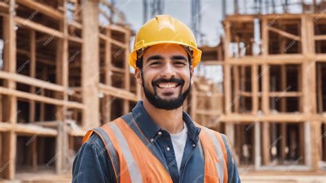 Premium Photo Civil Engineer Hispanic Smiling With Constuction