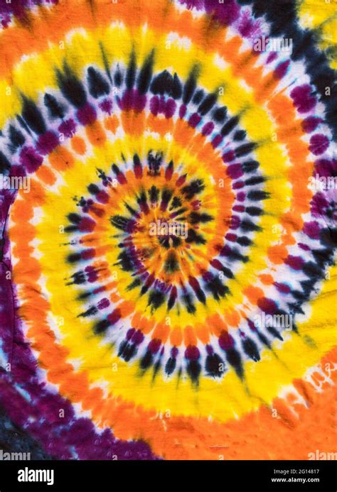 Fashionable Retro Abstract Psychedelic Tie Dye Swirl Design Stock Photo