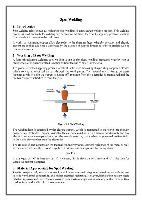 Spot Welding Introduction Spot Welding Also Known As Resistance Spot