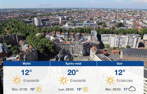 Météo Lille Prévisions du samedi 26 mars 2022