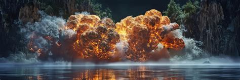 Premium Photo The Worlds Largest Explosion Of Fire Is Seen