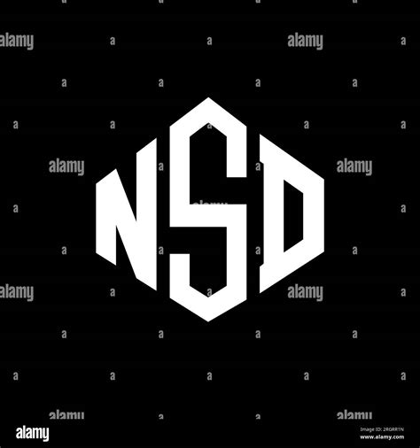 NSD letter logo design with polygon shape. NSD polygon and cube shape ...