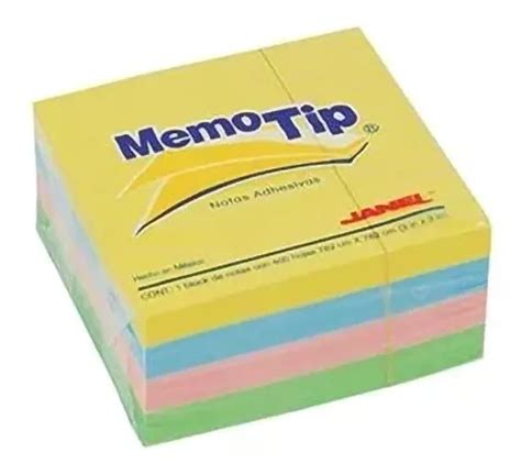 Memo Tip Notas Adhesivas Mini Cubo 3 In 4 Colores 400 Hojas