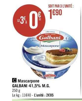 Promo Galbani Mascarpone Chez Lidl Icatalogue Fr