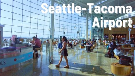 Seattle Tacoma Airport Terminals And Train 🇺🇸 Walking Tour 2023 Youtube