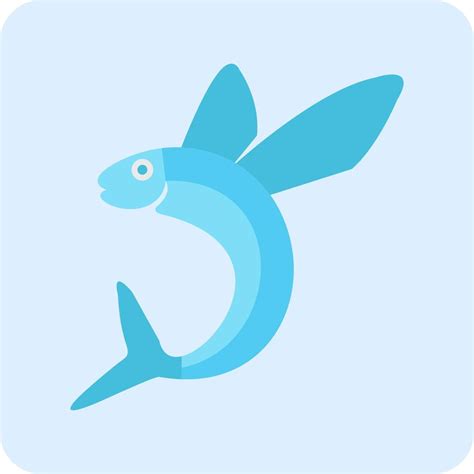 Flying Fish Vector Icon 20931861 Vector Art at Vecteezy