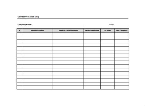 Action Log Template Excel Free - Printable Templates: Your Go-To ...