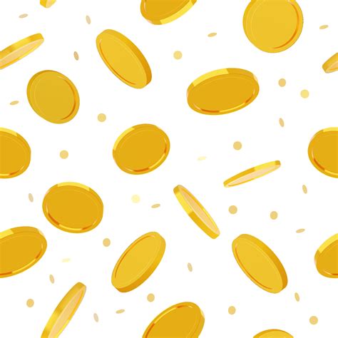 Golden Coins Seamless Pattern 22891138 Vector Art At Vecteezy