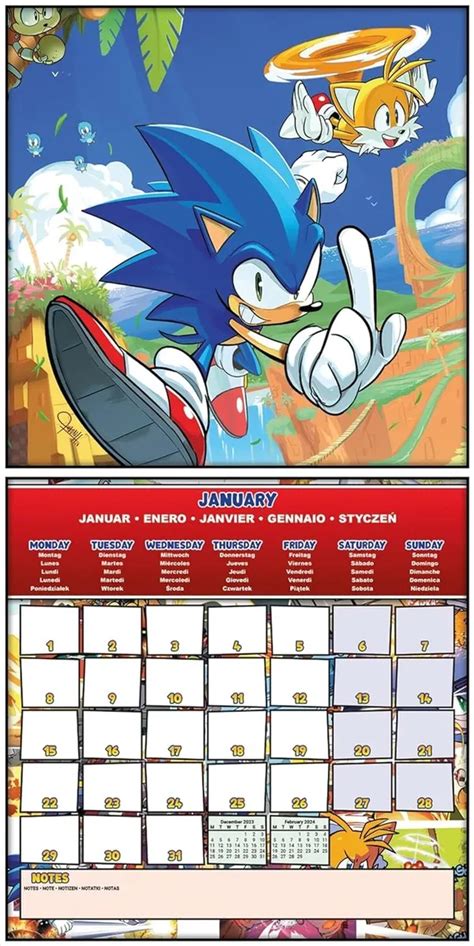 Sonic The Hedgehog Desk Calendar Off