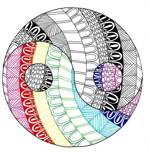 Draw A Stunning Yin Yang Mandala And Fill It With Colors A Beginners