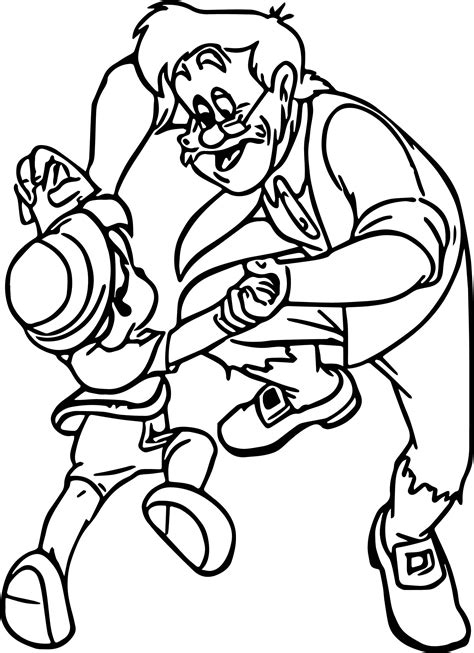Awesome Gepetto Son Dancing Coloring Page