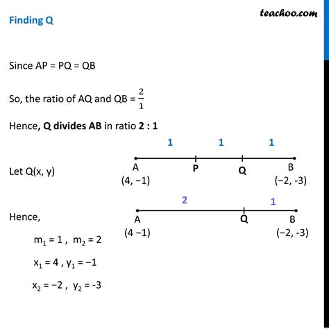 Ex 7 2 2 Find Coordinates Of Points Of Trisection Ex 7 2