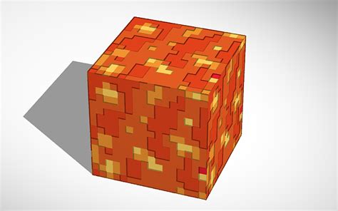 3d Design Lava Block Minecraft Tinkercad