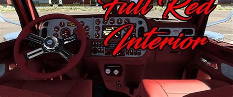 ats: Peterbilt 389 Red Interior v 1.0 Trucks, Mods, Interieurs Mod für American Truck Simulator