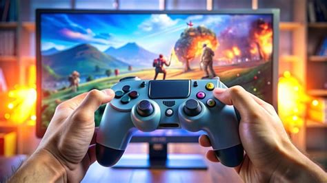 A Person Holding A Controller With A Game Controller In Their Hand