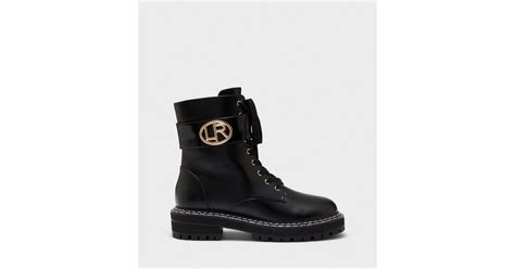 London Rebel Black Leather-Look Logo Trim Biker Boots | New Look