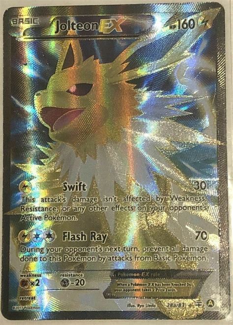 Full Art Jolteon Ex Ultra Rare 28a83 Pokemon Generations Eevee