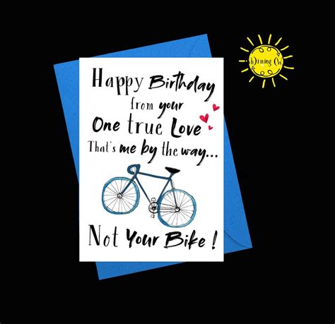 Bike Birthday Card Cycling Birthday Card Happy Birthday From Etsy