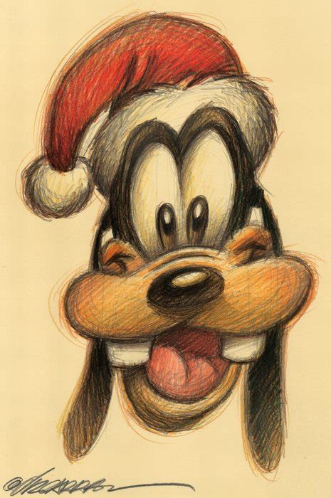 Santa Goofy Portrait Original Drawing Joan Vizcarra Catawiki