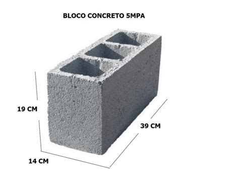 BLOCO DE CONCRETO 14X19X39 Arcisan