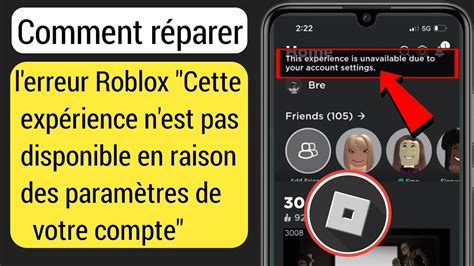 Cette expérience n est pas disponible en raison des paramètres de votre