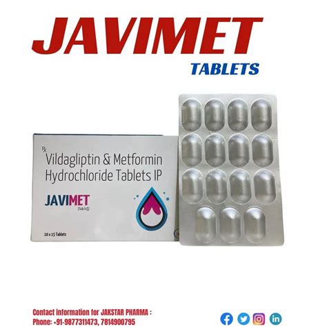 Vildagliptin And Metformin Hydrochloride Tablet IP At Rs 2000 Box