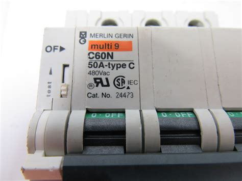 Merlin Gerin C60N Multi9 50A-Type C 3 pole Circuit Breaker | eBay