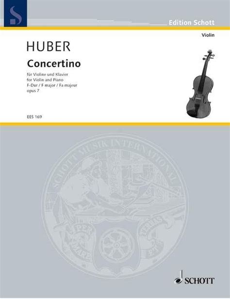 Concertino F Dur op 7 von Adolf Huber Noten für Violine