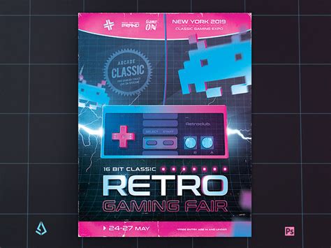 Dribbble 1980s 80s Classic Retrogaming Flyer Videogames Snes Nes