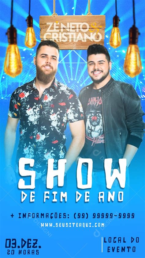 Story Flyer Zé Neto e Cristiano Show de Fim de Ano Social Media PSD