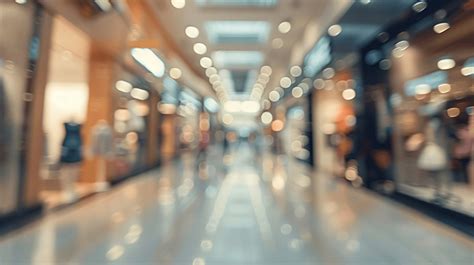 Abstract Blur Shop And Retail Store In Shopping Mall Background